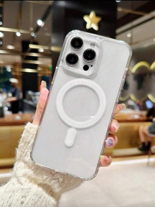 Transparent Magnetic Magsafe Clear Phone Case For IPhone 17air 16 15 14 13 12 11 Pro Max Plus Protection Protector,Phone Protector Cover, Shockproof Casing,Fashion Case