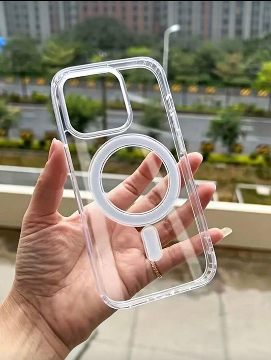 Transparent Magnetic Magsafe Clear Phone Case For IPhone 17air 16 15 14 13 12 11 Pro Max Plus Protection Protector,Phone Protector Cover, Shockproof Casing,Fashion Case